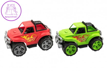 Auto terénní plast 34x22cm volný chod 3 barvy