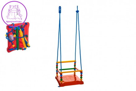 Houpačka plast 35x34cm červená nosnost 40kg v síťce