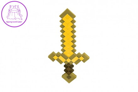 Meč Minecraft zlatý plast 52cm na kartě