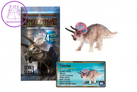 Figurka dinosaurus Dinotime plast mix druhů v sáčku 8x15cm 24ks v boxu