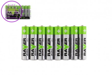 Baterie RAVER LR03/AAA 1,5 V alkaline ultra 8ks ve fólii