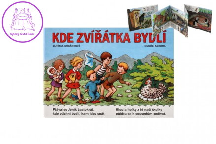 Knížka leporelo CZ text Kde zvířátka bydlí 16x11,5cm 24m+
