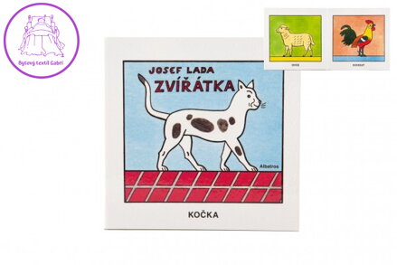 Knížka Leporelo Zvířátka Josef Lada CZ text 15,5x15x1cm 12m+