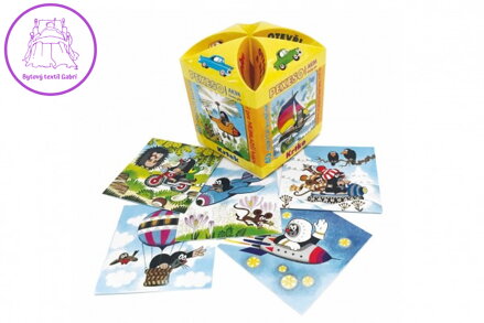 Pexeso Krtek MAXI papírové společenská hra 40 velkých kartiček v krabičce 8x8x9cm