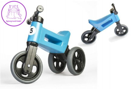 Odrážedlo FUNNY WHEELS Rider Sport modré 2v1, výška sedla 28/30cm nosnost 25kg 18m+ v sáčku