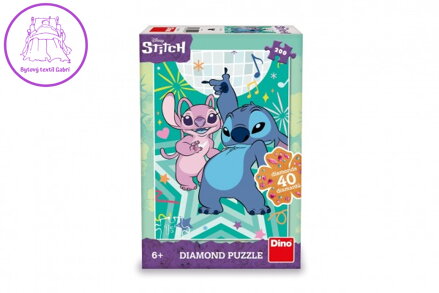 Puzzle Stitch Diamond 33x47cm + lepidlo + kamínky 200 dílků v krabici 20x30x6cm
