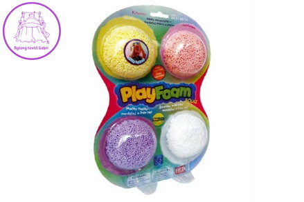 PlayFoam® Modelína/Plastelína kuličková 4 barvy na kartě 18x27x4cm