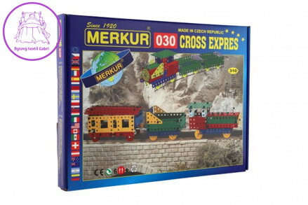 Stavebnice MERKUR 030 Cross expres 10 modelů 310ks v krabici 36x27x3cm
