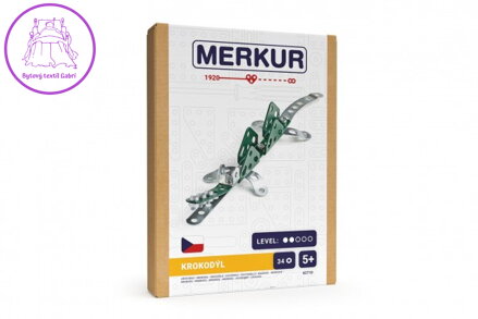 Stavebnice MERKUR Krokodýl mini 34ks v krabici 13x18,5x3cm