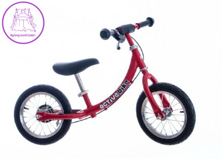 Odrážedlo červené kov 12" nosnost 30kg v krabici 73x33x18cm Active Bike 2+