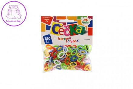 Céčka barevná 150 ks plast v sáčku