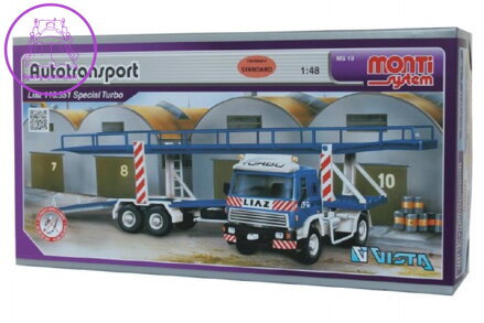 Stavebnice Monti System MS 19 Autotransport Liaz 1:48 v krabici 31,5x16,5x7,5cm