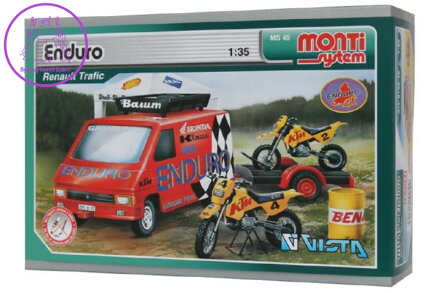 Stavebnice Monti System MS 49 Enduro Renault Trafic 1:35 v krabici 22x15x6cm