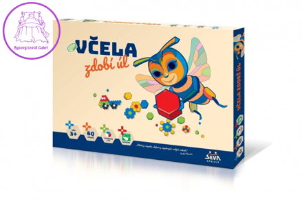 Včela zdobí úl 60ks mozaika v krabici 43x32x3,5cm