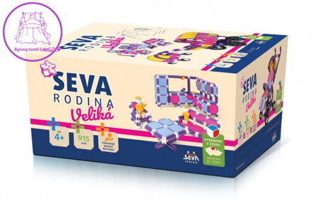 Stavebnice SEVA RODINA Veliká plast 915ks v krabici 27x38x18cm