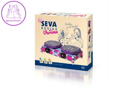 Stavebnice SEVA RODINA Vaříme vařič+robot+mikrovlnná trouba plast 682 dílků v krabici 35x33x8,5cm