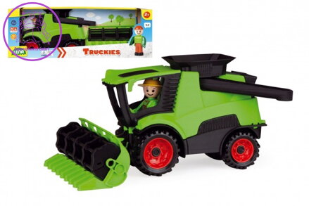 Auto Truckies kombajn plast 20cm s figurkou v krabici 24m+