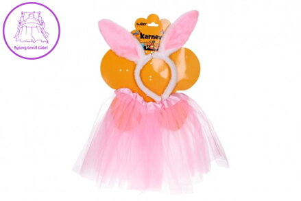Kostým karnevalový zajíček růžový v sáčku karneval