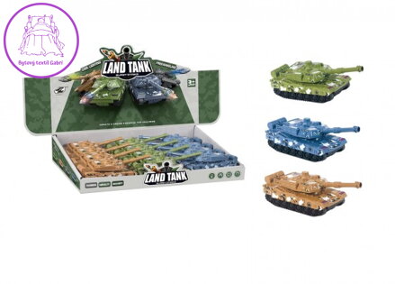 Tank plast 15cm na setrvačník 3 barvy 12ks v boxu