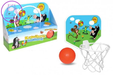 Koš na basketbal Krtek 33x22cm plast v krabici