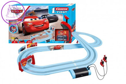 Autodráha Carrera First Auta/Cars 2,9m plast +2 auta na bat. v krabici 50x30x7cm