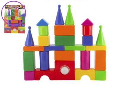 Stavebnice kostky velké 30ks plast v sáčku 47x66x8cm