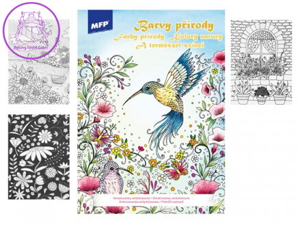 Omalovánky antistresové Barvy přírody 21x29cm