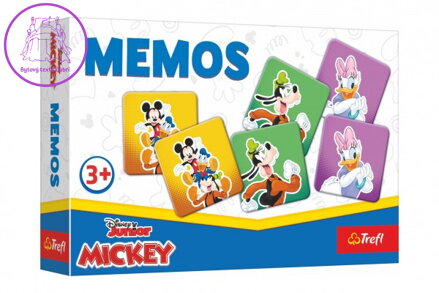 Pexeso papírové Mickey Mouse společenská hra 30 kusů v krabici 21x14x4cm