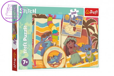 Puzzle Hudební svět Lilo&Stitche 200 dílků 48x34cm v krabici 33x23x4cm