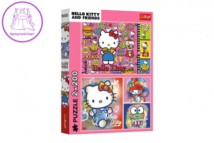Puzzle 2x200 Hello Kitty a přátelé 41x27,5cm v krabici 26x34x4,5cm