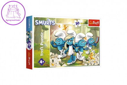 Puzzle Šmoulí dobrodružství 27x20cm 30 dílků v krabičce 21x14x4cm