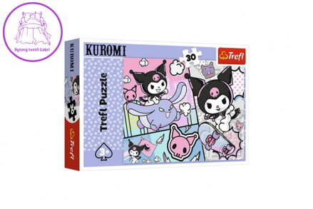 Puzzle Zábava s Kuromi 27x20cm 30 dílků v krabičce 21x14x4cm