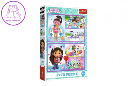 Puzzle 2x70 Zahrajte si s Gabby 27,5x18cm v krabici 19x29x4cm