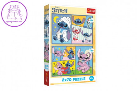 Puzzle 2x70 Lilo&Stitch - Se Stitchem není nuda 27,5x18cm v krabici 19x29x4cm