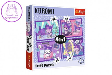 Puzzle 4v1 Den s Kuromi v krabici 28x28x6cm