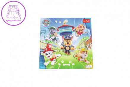 Vkládačka/Puzzle deskové obrysové Tlapková patrola/Paw Patrol 22x22cm ve fólii 18m+