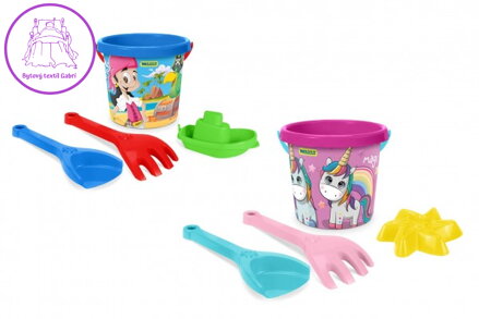 Sada na písek 4ks plast 2druhy v síťce 15x20x15cm 12m+ Wader
