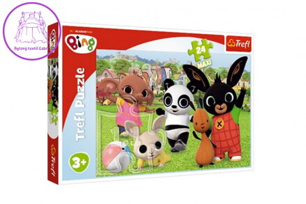 Puzzle Maxi 24 dílků Bing Bunny Zábava v parku 60x40cm v krabici 40x26,5x4cm