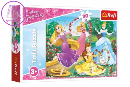 Puzzle Princezny Disney 27x20cm 30 dílků v krabičce 21x14x4cm