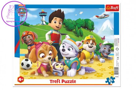Puzzle deskové Paw Patrol/Tlapková patrola na stopě 37x29cm 25 dílků ve fólii