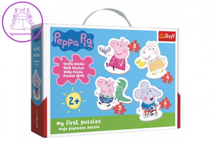 Puzzle pro nejmenší Prasátko Peppa/Peppa Pig 18 dílků v krabici 27x19x6cm 2+