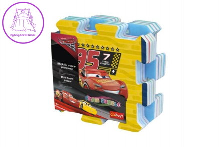 Pěnové puzzle Cars 3/Auta 32x32x1,5cm 8ks v sáčku