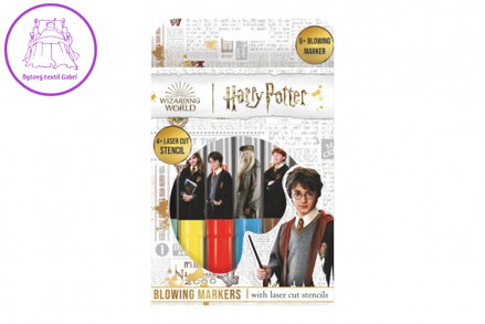 Fixy foukací 6ks se šablonami Harry Potter v krabičce 12x19cm