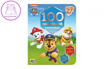 Samolepkový sešit 100 samolepek s omalovánkami Tlapoková patrola/Paw patrol 21,5x28cm