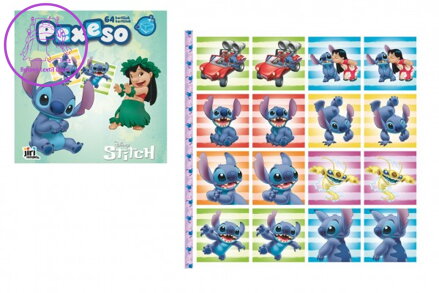 Pexeso v sešitu s omalovánkami  Lilo & Stitch 21,5x21,5cm