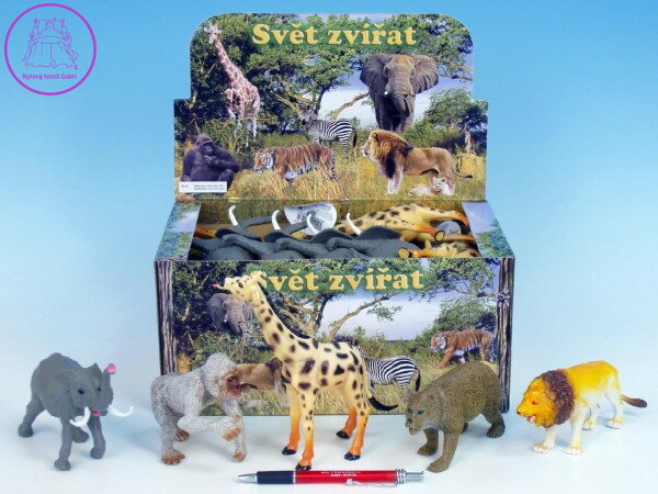 Zvířátka safari/ZOO plast 13-20cm asst 8 druhů 24ks v boxu Zvířátka safari/ZOO plast 13-20cm asst 8 druhů 24ks v boxu