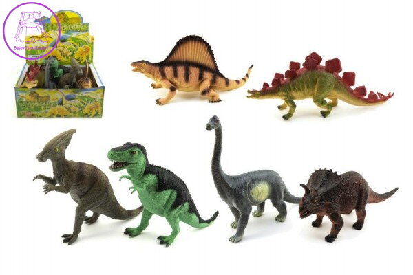 Dinosaurus plast 40cm mix druhů 6ks v boxu Dinosaurus plast 40cm mix druhů 6ks v boxu