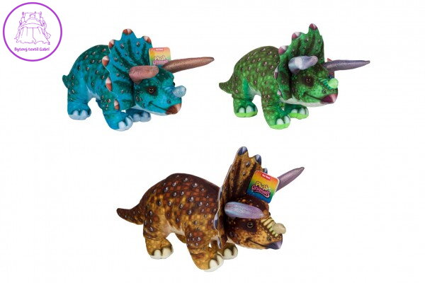 Dinosaurus/Ceratopsian plyš 38x15cm 3 barvy 24m+ Dinosaurus/Ceratopsian plyš 38x15cm 3 barvy 24m+