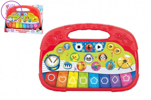 Pianko zvířátka plast 25cm pro nejmenší na baterie se zvukem v krabici 28x20x4cm 12m+ Pianko zvířátka plast 25cm pro nejmenší na baterie se zvukem v krabici 28x20x4cm 12m+
