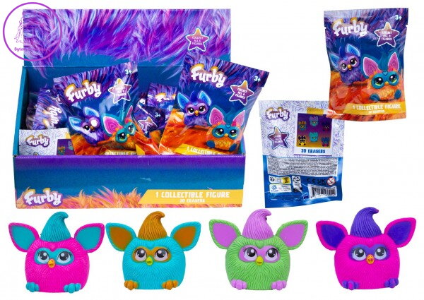 Furby figurka 3D guma mix druhů v sáčku 24ks v boxu Furby figurka 3D guma mix druhů v sáčku 24ks v boxu